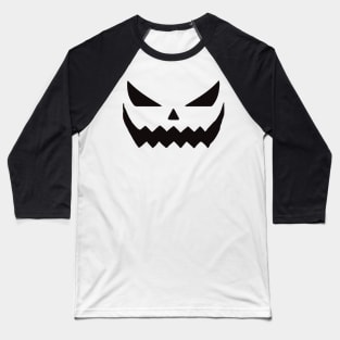 Jack-O-Lantern Halloween Pumpkin Face Baseball T-Shirt